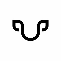 simple p and q initials logo