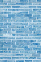 Vintage blue brick wall. Construction pattern background.