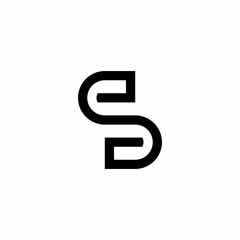 simple e and s initials logo