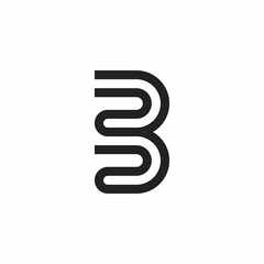 simple B initials logo