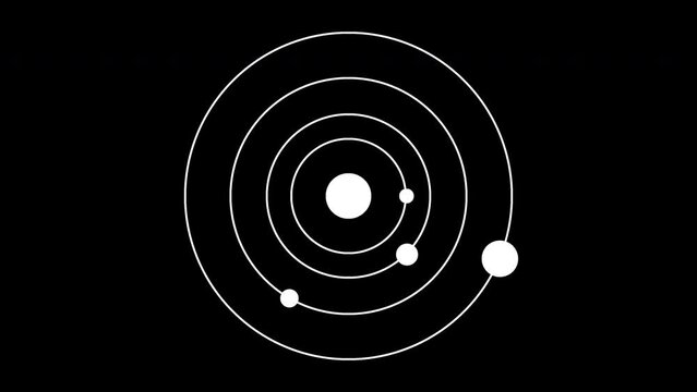Vector solar system loop from above
