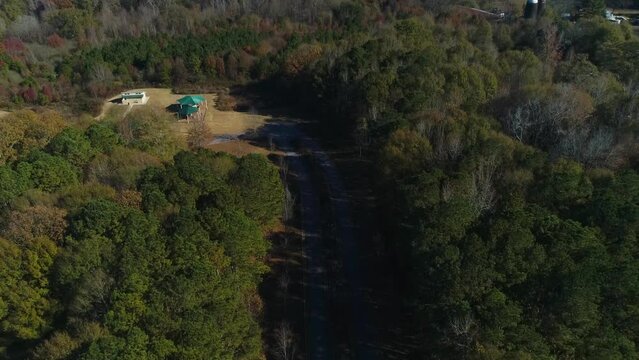 Top Down Drone Aerial View Flying To Play Ground