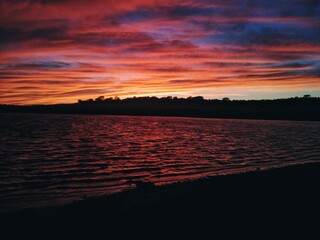 Atardecer en el pantano.