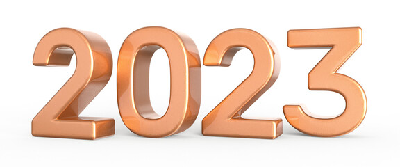 Number 2023 New Year 3D Render