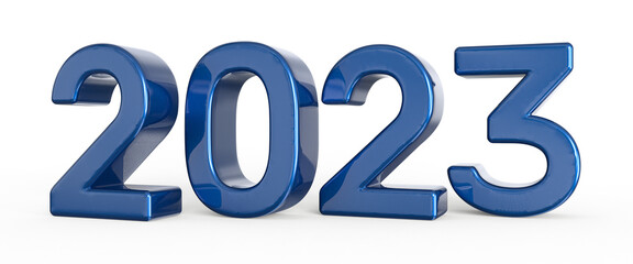 Number 2023 New Year 3D Render