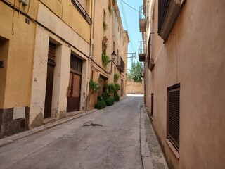 Street in Montblanc village, Spain