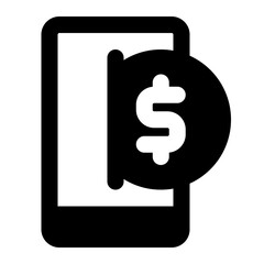 online payment icon solid style