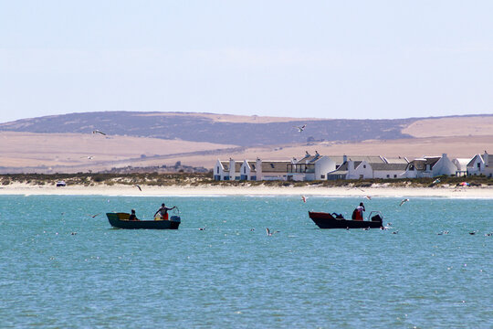 fishing boats in the sea at paternoster