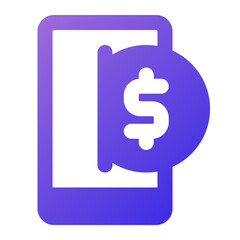 online payment icon flat gradient style