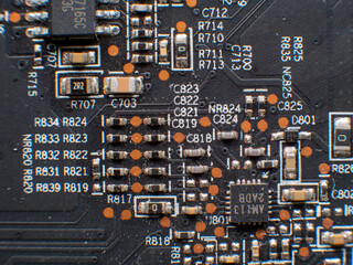 printed circuit board with small components