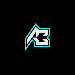 AC blue light logo esport concept gaming initial