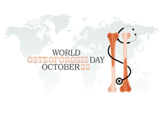 vector graphic of world osteoporosis day good for world osteoporosis day celebration. flat design. flyer design.flat illustration.