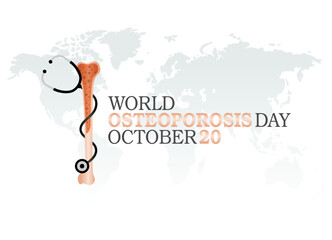 vector graphic of world osteoporosis day good for world osteoporosis day celebration. flat design. flyer design.flat illustration.