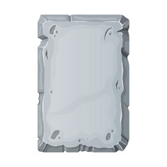 Stone Board. Stone banner elements for game and web in cartoon style. © Nastya Trel