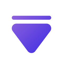 down arrow icon flat gradient style