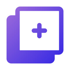 Obraz premium add icon flat gradient style