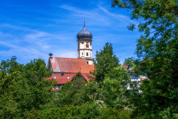 Fototapeta na wymiar Church in a village of Bavaria