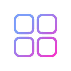 Mobile app menu pixel perfect gradient linear ui icon. Interactive element of phone screen. Line color user interface symbol. Modern style pictogram. Vector isolated outline illustration