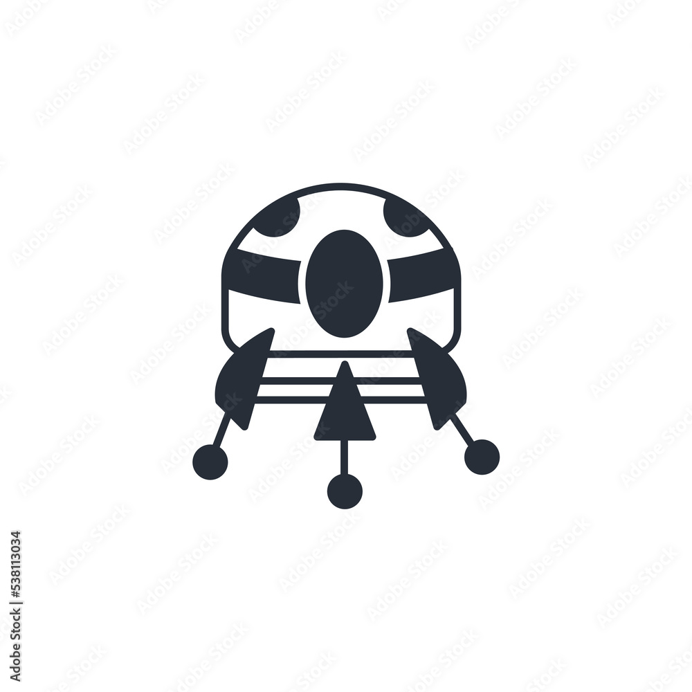 Poster space lander icon vector icon.editable stroke.linear style sign for use web design,logo.symbol illus