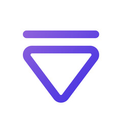 down arrow icon outline gradient style