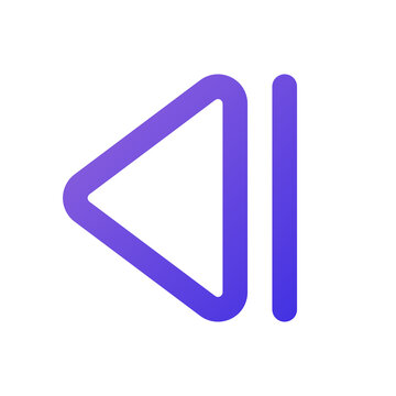 recommend clip art: left arrow icon outline gradient style