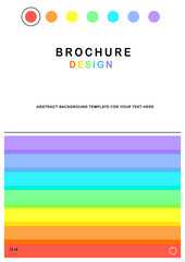 Obraz premium Brochure design template. Card design. Cover template with geometric elements. Applicable for brochures, cards, posters, covers and banners
