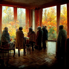 Obraz na płótnie Canvas Autumn Meeting