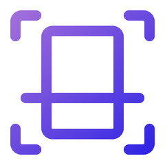 Obraz premium scan icon outline gradient style