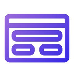 website icon outline gradient style