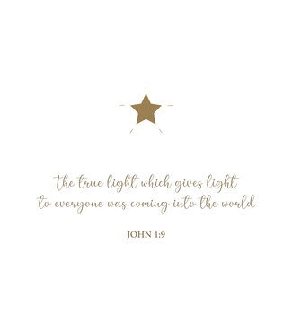 Light Bible Verse PNG, Christmas PNG, Star PNG