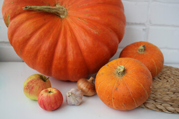fresh autumn vegetables close-up