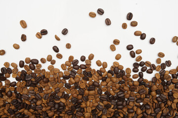 coffee beans on a white background