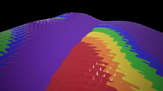 Funky Rainbow Waves 3D Loop Background