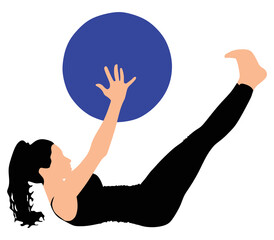 Plakat Fitness woman doing exercise