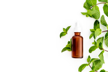 Mint leaves with aroma essential peppermint oil
