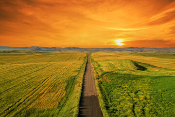 landscape with road and sky