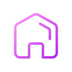 Home pixel perfect gradient linear ui icon. Real estate. Cozy house. Property mortgage. Website homepage. Line color user interface symbol. Modern style pictogram. Vector isolated outline illustration