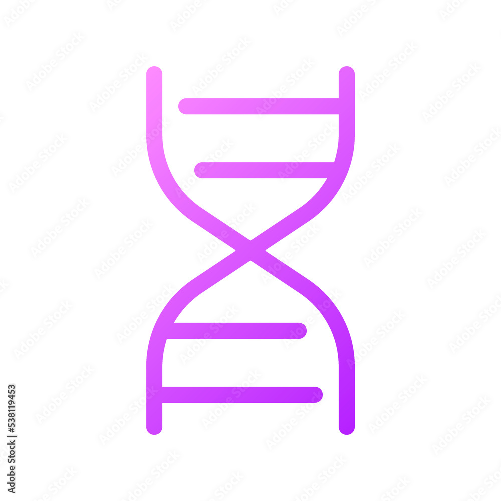 Poster dna molecule pixel perfect gradient linear ui icon. inheritance gene. medical laboratory research. l
