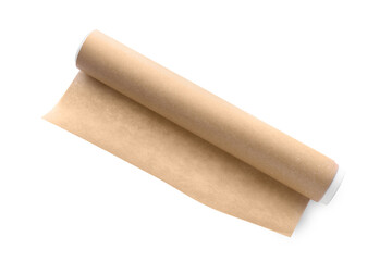 Roll of baking paper isolated on white