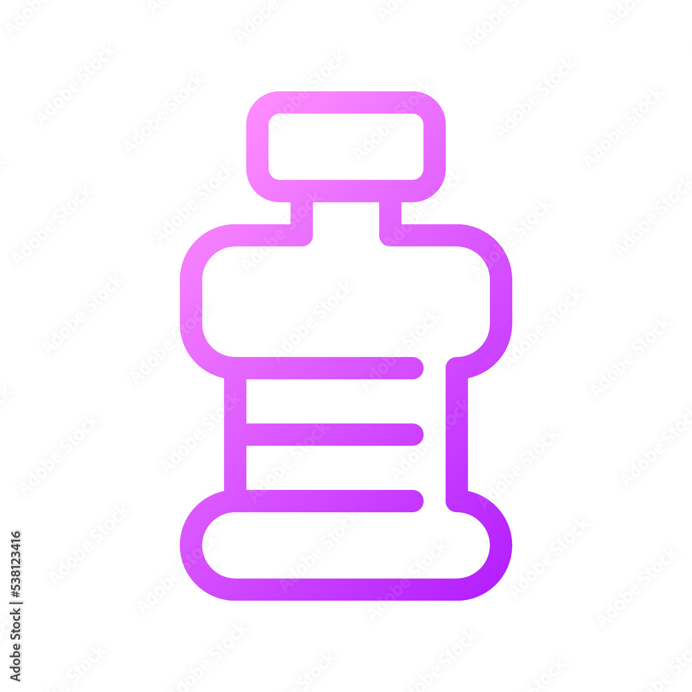 Poster fitness bottle pixel perfect gradient linear ui icon. healthy and active lifestyle. drinking water. 