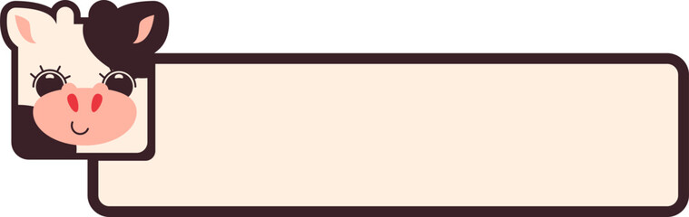 Obraz premium Cute label name tag