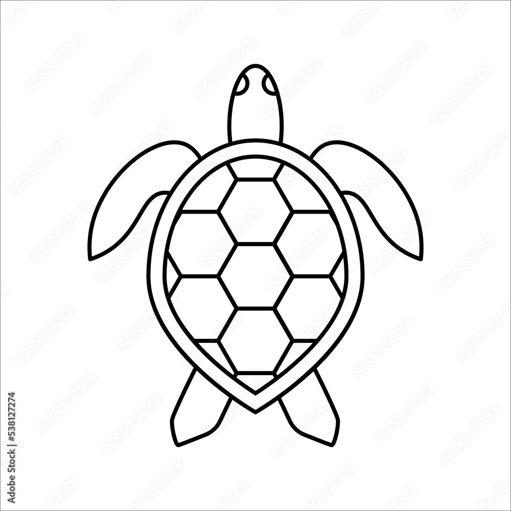 Wall mural Turtle icon vector illustration, solid pictogram isolated on white background. Symbol, logo. EPS 10