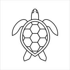 Fototapeta premium Turtle icon vector illustration, solid pictogram isolated on white background. Symbol, logo. EPS 10