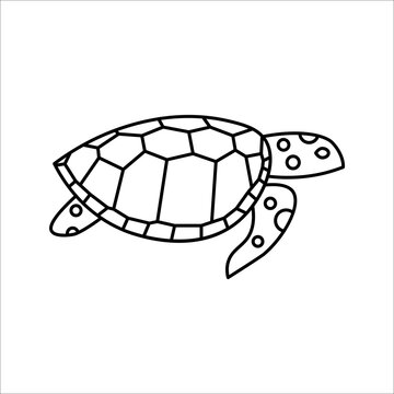 Turtle icon vector illustration, solid pictogram isolated on white background. Symbol, logo. EPS 10
