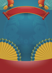 Spring Festival retro Chinese style poster background