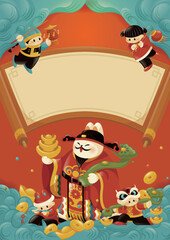 Naklejka premium New Year of the Rabbit