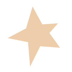 Scandinavian authentic minimal nordic star illustration on isolated background. Star with folk nordic geometry ornaments in flat modern scandinavian style.