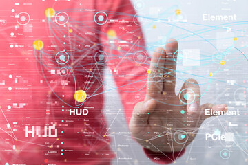 Business intelligence analyst dashboard on virtual