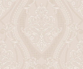 Classical luxury old fashioned damask ornament, royal seamless texture for wallpapers, textile, wrapping. Vintage exquisite floral baroque template.