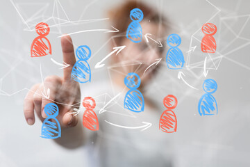 conference Digital Network and data concept 3d